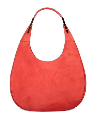 Savette Florence Small Suede Shoulder Bag In Red