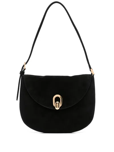 Savette Small Tondo Hobo In Suede Bag By  In Black