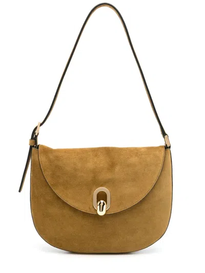 Savette Small Tondo Shoulder Bag In Brown