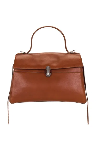 Savette Soft Symmetry Bag In Cognac
