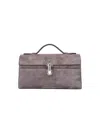 Savette Structured Top Handle Bag In Gray