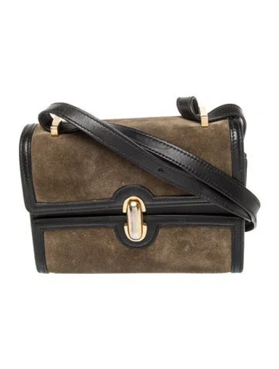 Pre-owned Savette Suede Symmetry In Brown