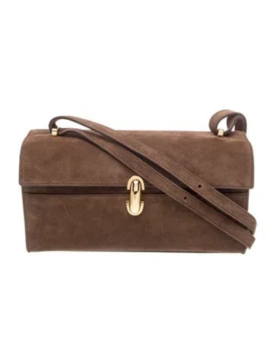 Pre-owned Savette Suede Symmetry In Brown
