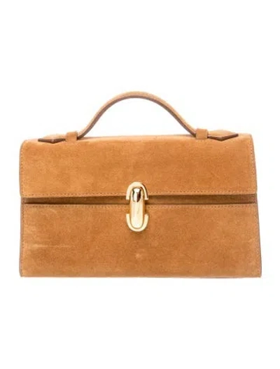 Pre-owned Savette Suede Symmetry In Brown