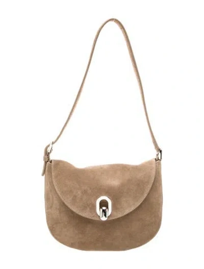 Pre-owned Savette Suede Tondo In Brown