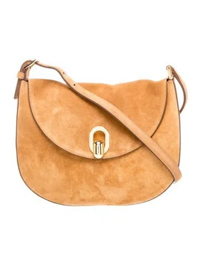 Pre-owned Savette Suede Tondo In Neutrals