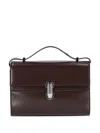 Savette Crossbody Bag In Dark Brown Hammered Leather In Brown