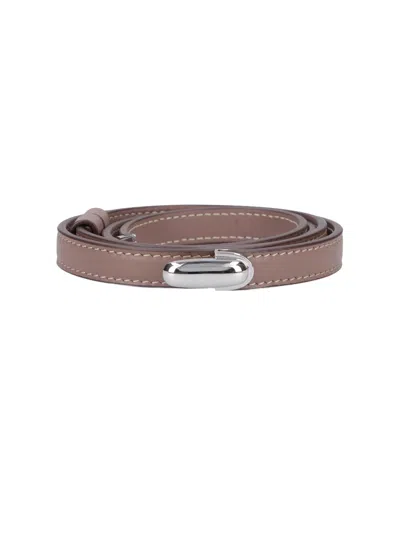 Savette Set Of Three Beige Belts With Distinct Buckle Styles In Brown