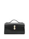 Savette Black Symmetry Pochette Leather Bag In Black