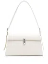 Savette Symmetry Shoulder Bag In Smooth Calf Leather In Neutrals