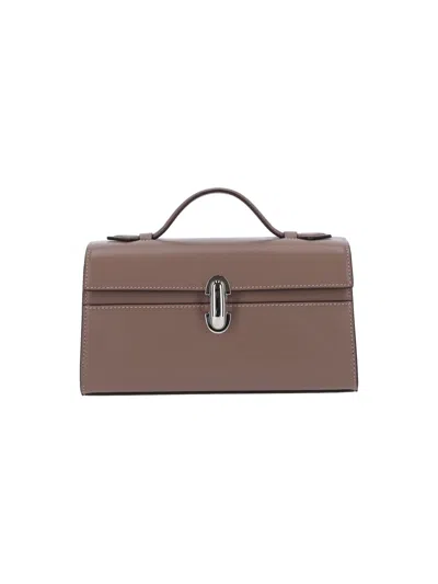 Savette Symmetry Clutch Bag Taupe In Brown