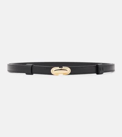 Savette The Symmetry Smooth Leather Belt In Black