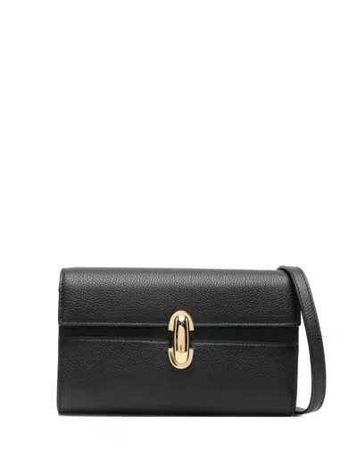 Savette Symmetry Mini Bag In Grained Leather Black