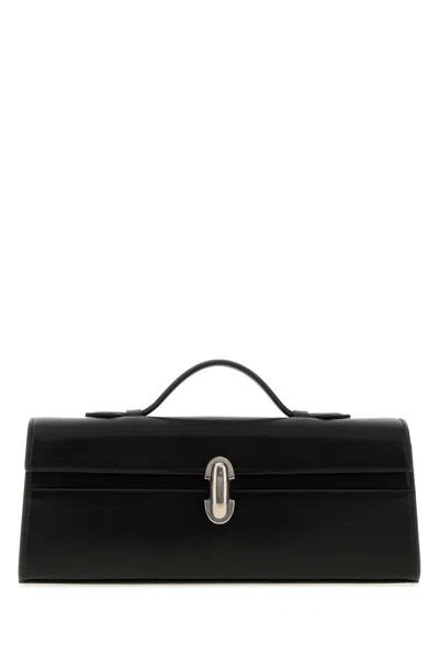Savette Symmetry Leather Handbag In Black