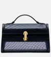 Savette Symmetry Leather Tote Bag In Blue