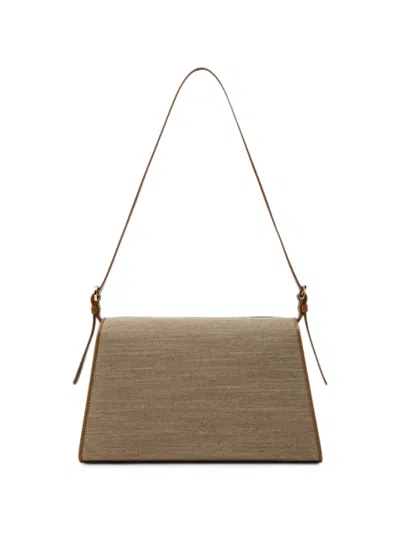 Savette Symmetry Leather-trim Shoulder Bag In Neutral