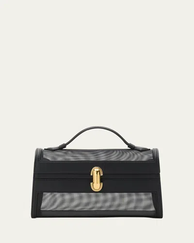 Savette Symmetry Mesh Pochette Bag In 001 Black