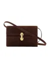 Savette Symmetry Mini Bag In Suede Espresso