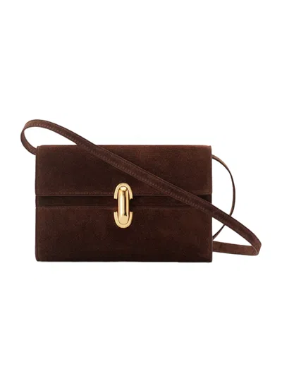 Savette Symmetry Mini Bag In Suede Espresso