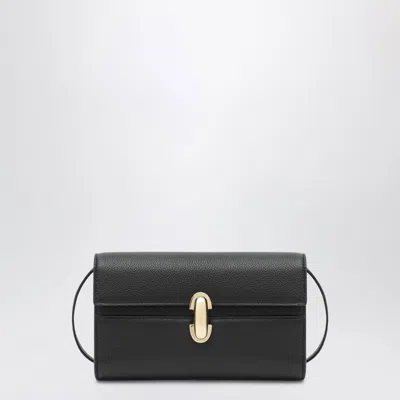 Savette Symmetry Mini Crossbody Bag In Black Leather