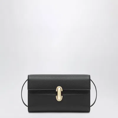 Savette Symmetry Mini Crossbody Bag In Black Leather