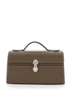 Savette Symmetry Pochette In Smooth Calf Leather In Brown