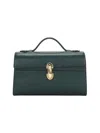 Savette Symmetry Pochette In Smooth Leather Pine