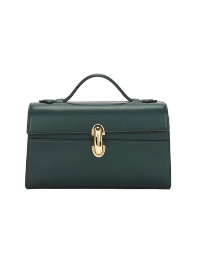 Savette Symmetry Pochette In Smooth Leather Pine