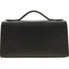 Savette Symmetry Pochette Leather Top Handle Bag In Black