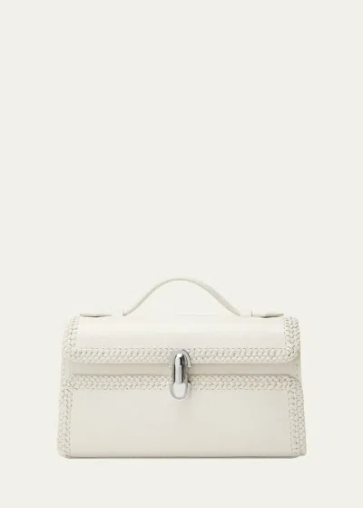 Savette Symmetry Pochette Leather Top-handle Bag In Ivory