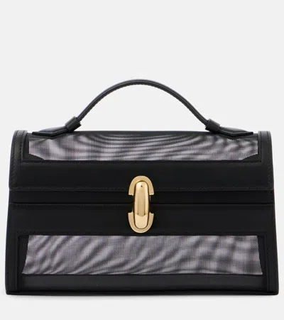 Savette Symmetry Pochette Mesh Tote Bag In Black