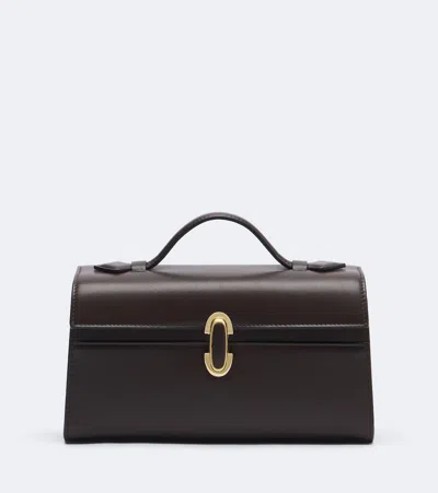 Savette Symmetry Pochette Small Leather Top-handle Bag In Brown