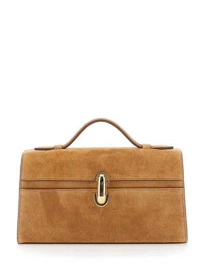 Savette Symmetry Pochette Top Handle Bag In Brown