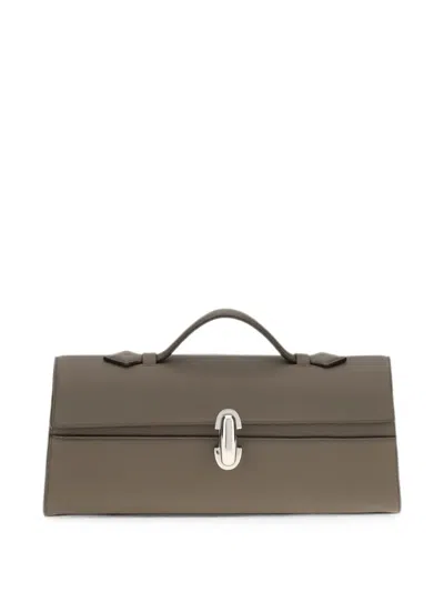 Savette Symmetry Pochette Tote Bag In Brown