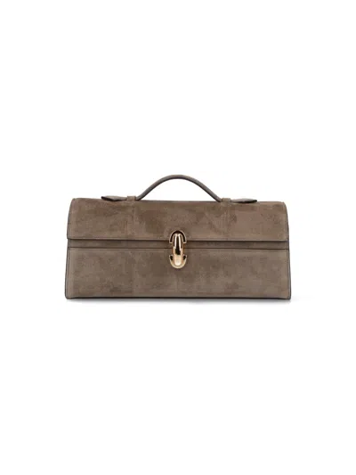Savette Symmetry Slim Clutch Bag" In Brown
