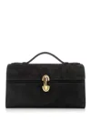 Savette Symmetry Suede Tote Bag In Black