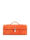 Savette Symmetry Top-handle Clutch Bag In Orange