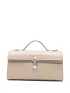 Savette Symmetry Top-handle Clutch In Brown