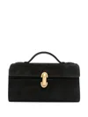 Savette Symmetry Suede Tote Bag In Black