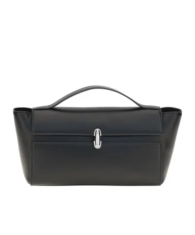 Savette Symmetry Trapeze Top Handle Clutch Bag In Black