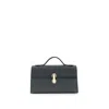 Savette Symmetry Pochette In Grained Calf Leather In Blue