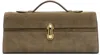 Savette Taupe Slim Symmetry Pochette Bag