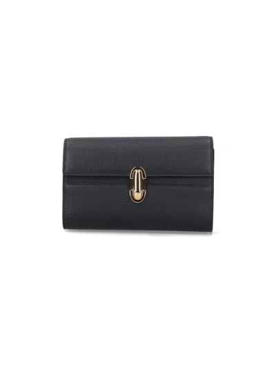 Savette Textured Hammered Calfskin Leather Mini Shoulder Bag In Black