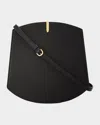 Savette The Florence Calf Leather Crossbody Bag In Black