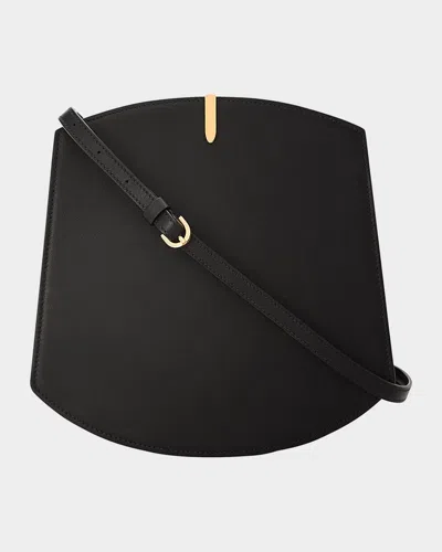 Savette The Florence Calf Leather Crossbody Bag In Black