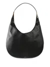 Savette The Small Florence Hobo In Smooth Calf Leather In Black