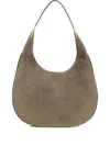 Savette Suede Crescent Shoulder Bag