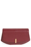 Savette The Florence Leather Clutch In Wine