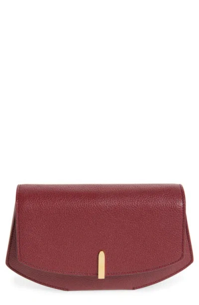 Savette The Florence Leather Clutch In Wine