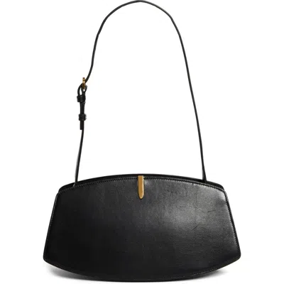 Savette The Florence Leather Shoulder Bag In Black